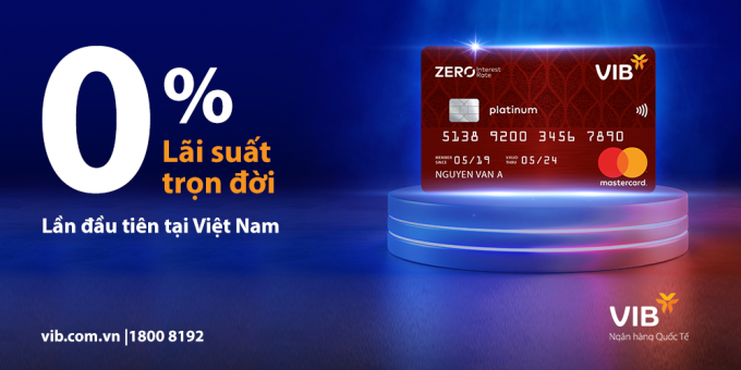 thẻ tín dụng VIB Zero Interest Rate